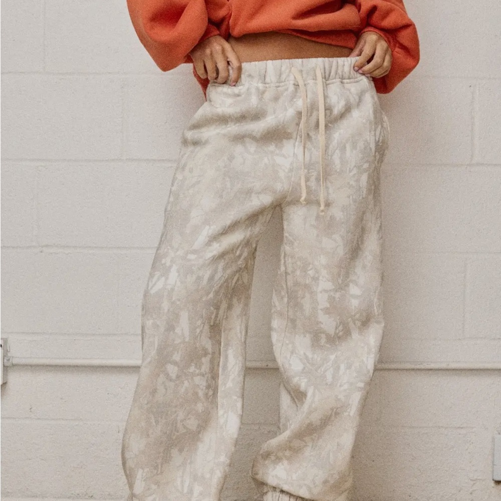 Papermoon Cream Patterned Joggers - Picture 2 of 5
